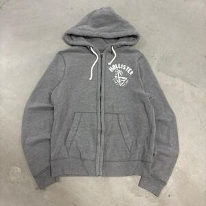 Vintage y2k Grey Hollister Zip Up Hoodie